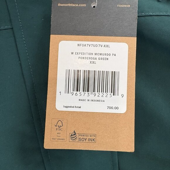 The North Face Expedition Mcmurdo 700 Down Parka Coat XXL Ponderosa Green NWT - Picture 12 of 16